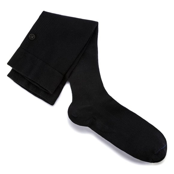 BIRKENSTOCK MENS NEW BLACK COTTON POLY ELASTANE FOOTBED COMFORT SOLE SOCKS 12-14 - Picture 6 of 14